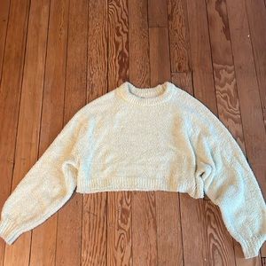 Soft cute cropped yellow sweater, size xs